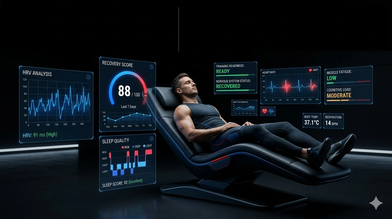 Recuperacion muscular: sueno, HRV y marcadores de fatiga